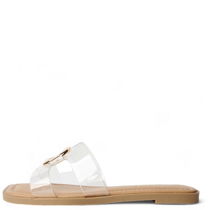 Feng Clear Flat Sandal Clear