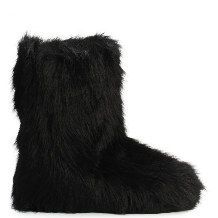 Melanie-21 Faux Fur Bootie Black