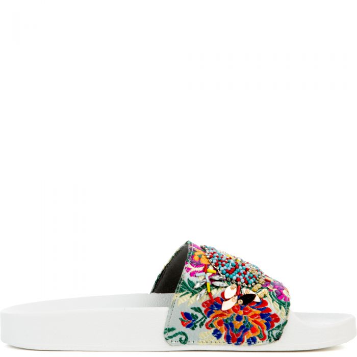 Sparkly White Sandal WHITE MULT