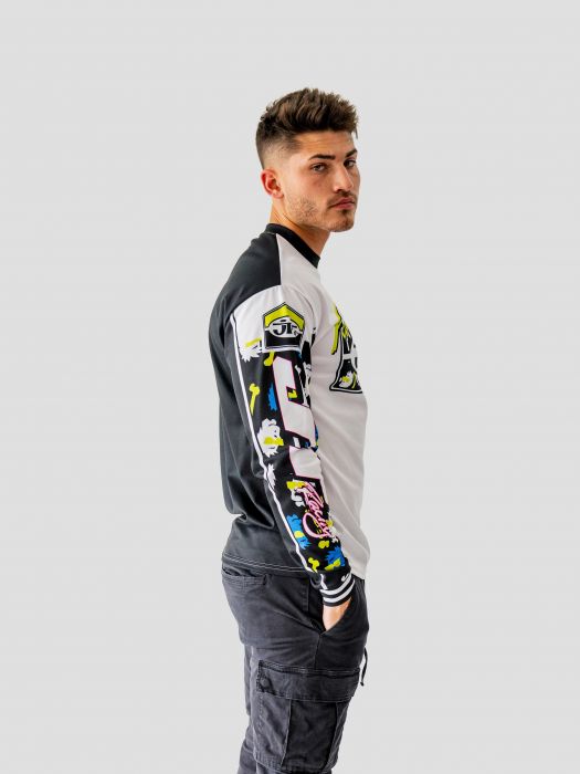 Bad Bones Jersey - Black and Lime Black
