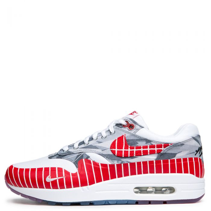 MEN'S NIKE AIR MAX 1 LHM WHITE/UNIVERSITY RED-NEUTRAL GREY