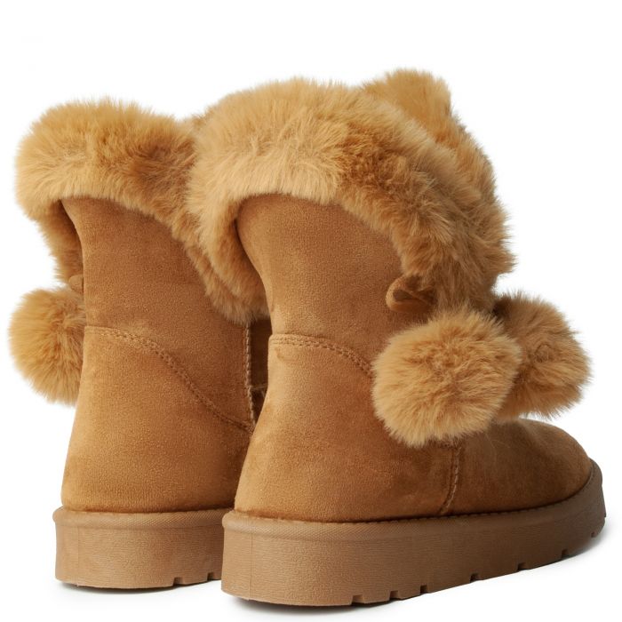 Frozen-73 Fur Boots Tan