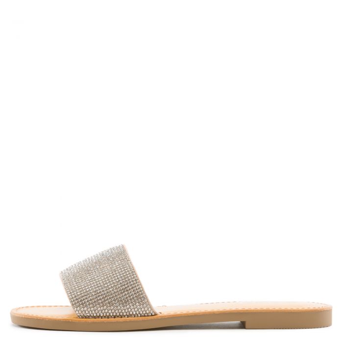 Justice-S Flat Sandals Silver Stone