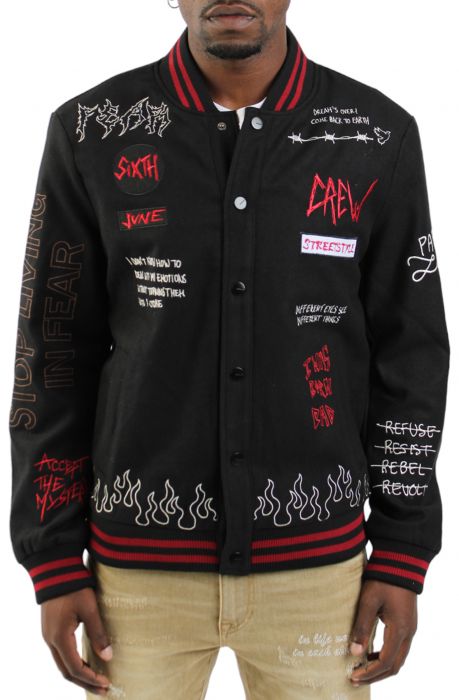 Crew Love Varsity Jacket Black