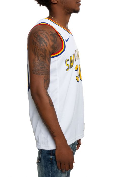 Stephen Curry Golden State Warriors Hardwood Classic Swingman Jersey White/Curry Stephen