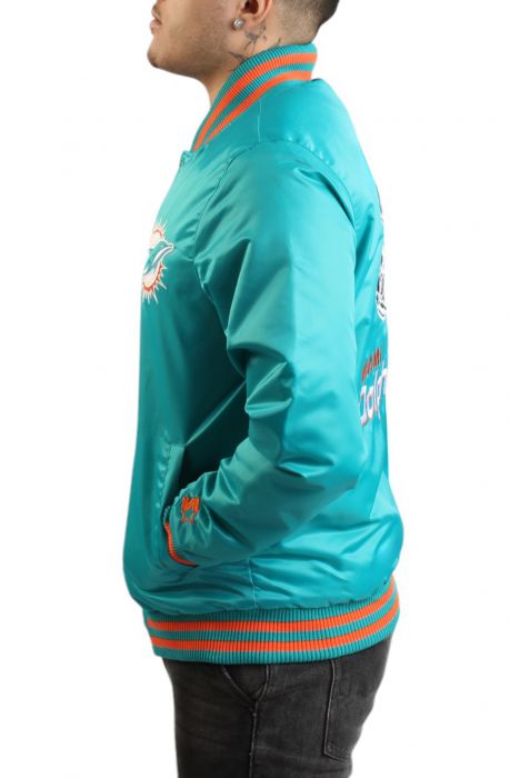 NFL Miami Dolphins Varsity Jacket  Turquoise