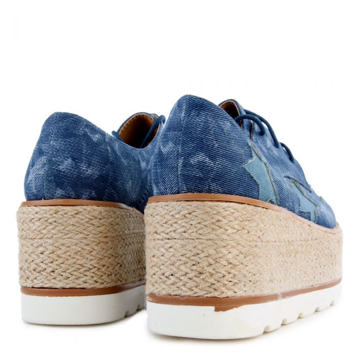 Shena-03 Platform Shoes Blue Denim