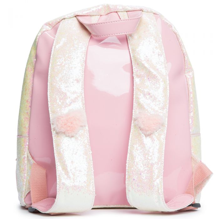 Heart Fuzzy Backpack Pink