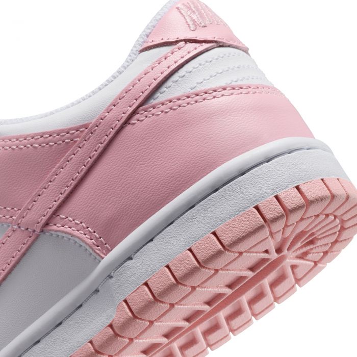 Grade School Dunk Low White/Med Soft Pink-White-White