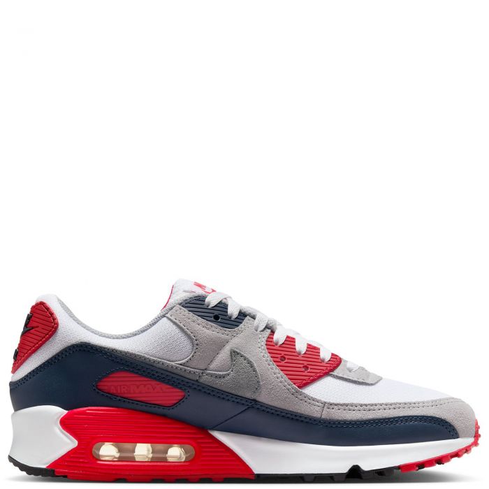 Air Max 90 White/Cool Grey-University Red
