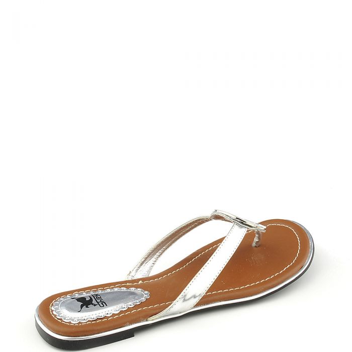 Florinda-10 Thong Flip Flop Sandal Silver Silver