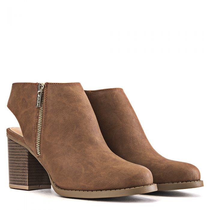 Women's Sheen Low-Heel Dress Shoe TAN PU