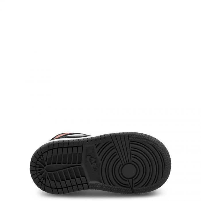 Toddler Jordan 1 Mid WHITE/BLACK-RUST PINK