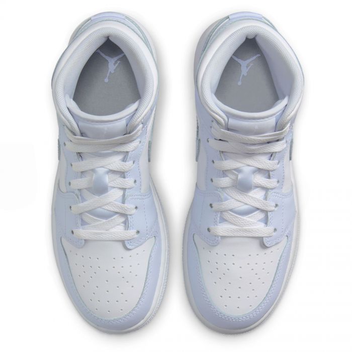 Grade School Air Jordan 1 Mid Cobalt Bliss/White-Neutral Grey
