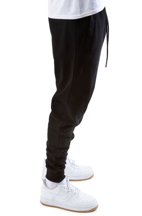 Stone Script Jogger Black-Black
