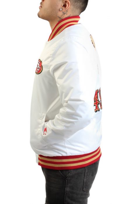 NFL San Francisco 49ers Varsity Jacket  White/Red/Gold