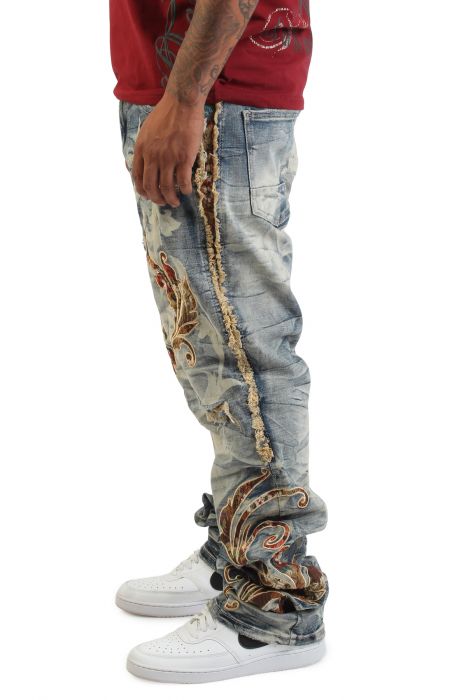 Long Straight Academy Jeans  Blue Toast