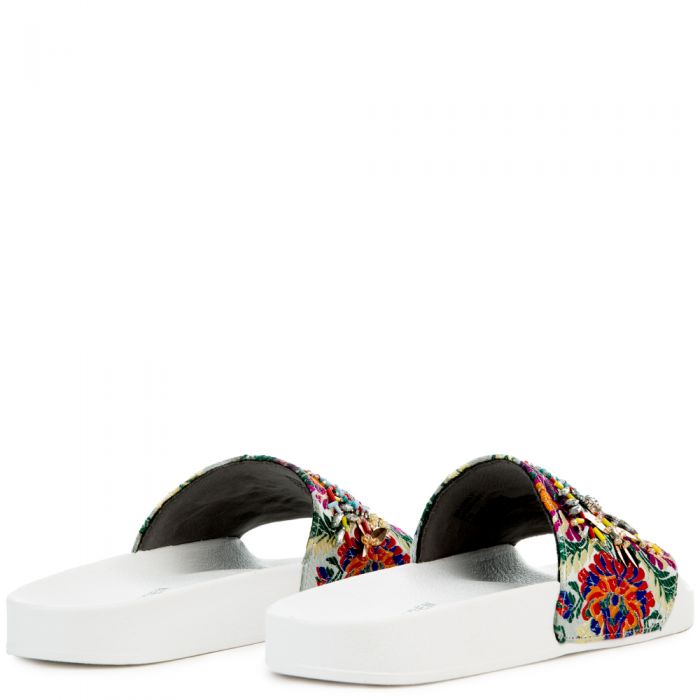 Sparkly White Sandal WHITE MULT
