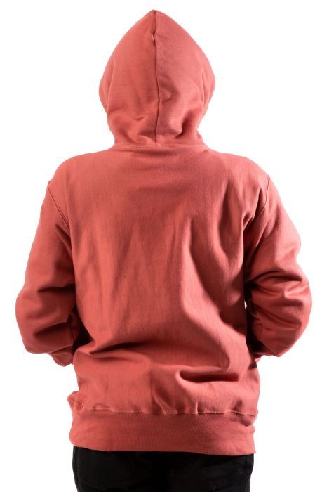 Reverse Weave Pullover Hoodie Sandalwood Red
