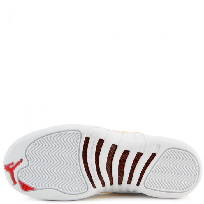 (GS) Air Jordan 12 Retro White/University Red-Metallic Gold