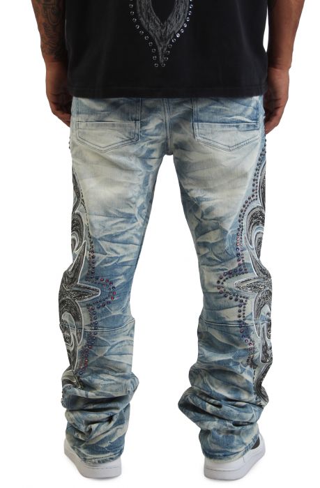 Long Straight Luminous Jeans Lowell Blue