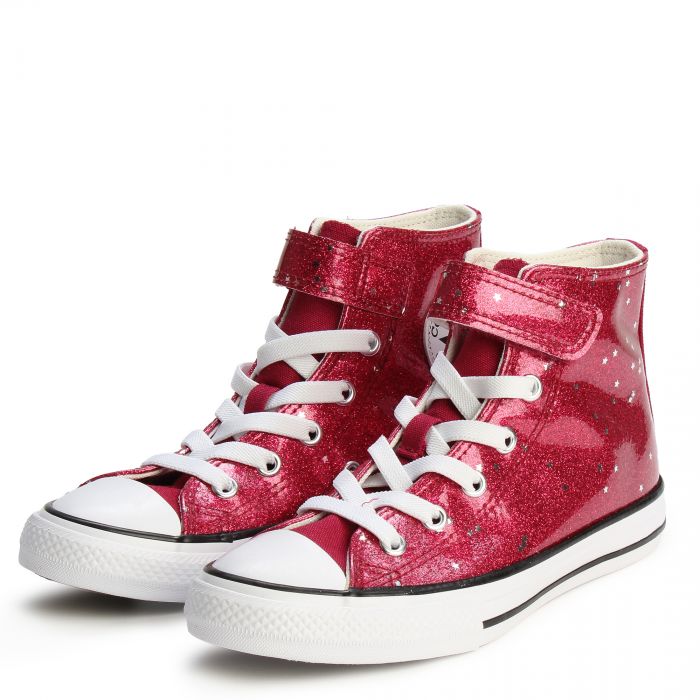 Pre-School Chuck Taylor All Star Glitter Easy On Sporty Berry/White/Egret