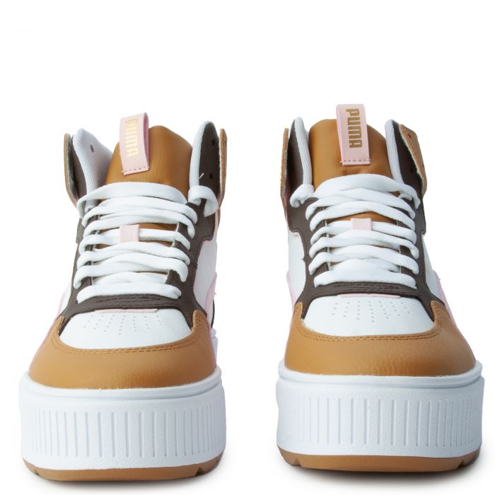 (GS) Karmen Rebelle Mid Coco JR Puma White-Almond Blossom-Dark Chocolate-Desert Tan-Gold