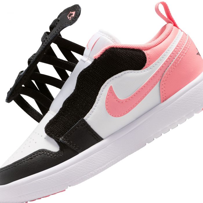Pre-School Jordan 1 Low Alt Black/Pink Gaze-White