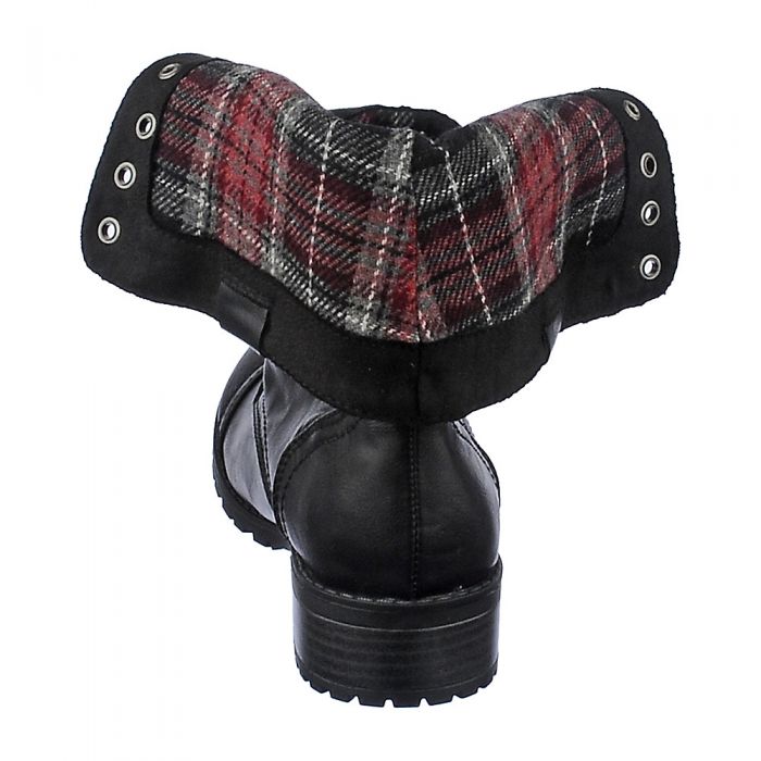 Fold-Down Combat Boot Oralee-S Black