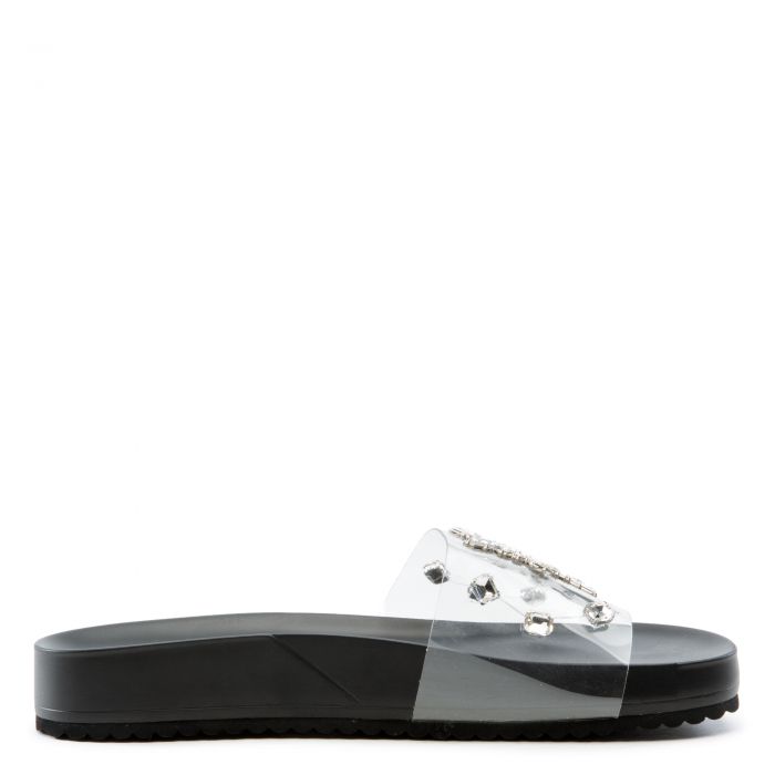 MACHI FOOTWEAR INC Brea Rhinestone Slides BREA-BLK - Shiekh