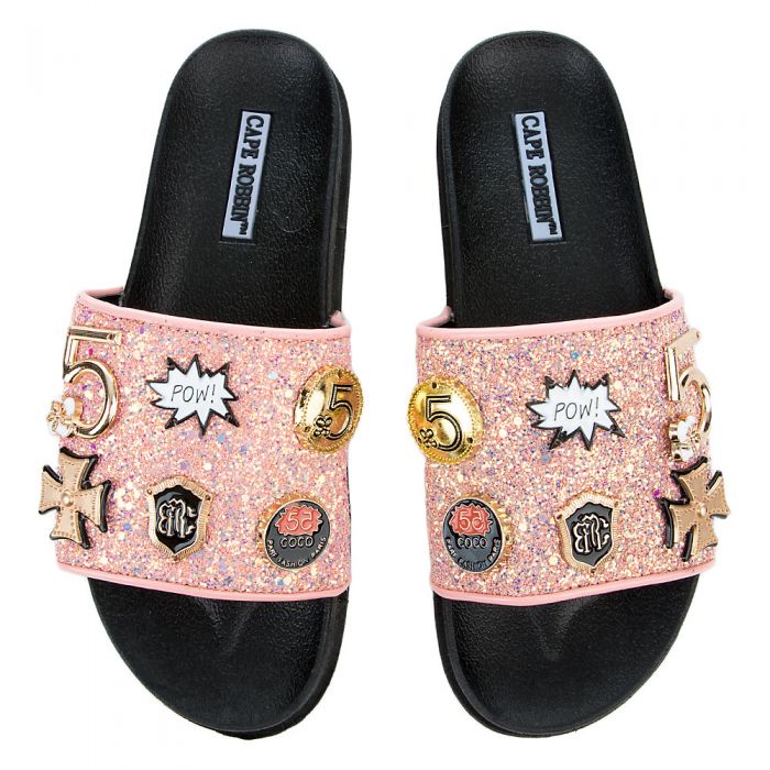 cape robbin slides glitter