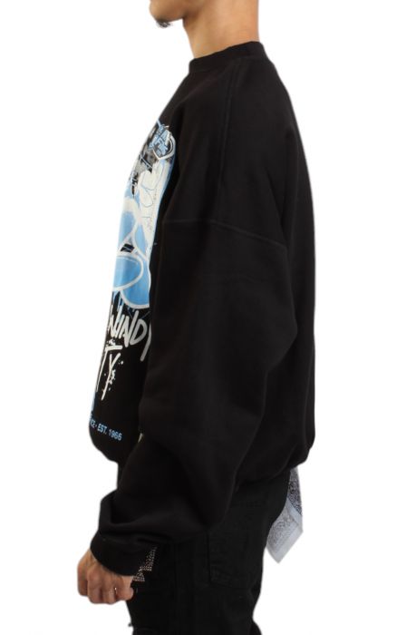 NBA Throw Down Crew Neck HWC Bulls Black