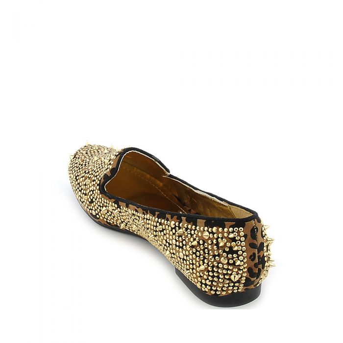 Mindy-AS Casual Flat Shoe Leopard Print/Gold