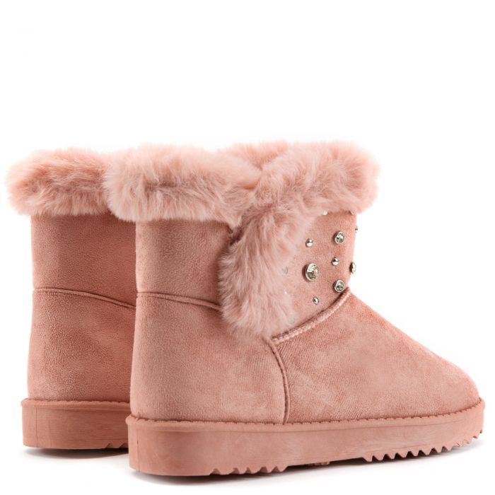Annie-12 Ankle Booties Pink