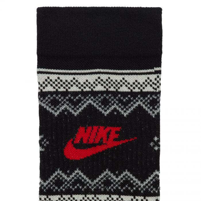 Fair Isle Crew Socks (1 Pair) Black