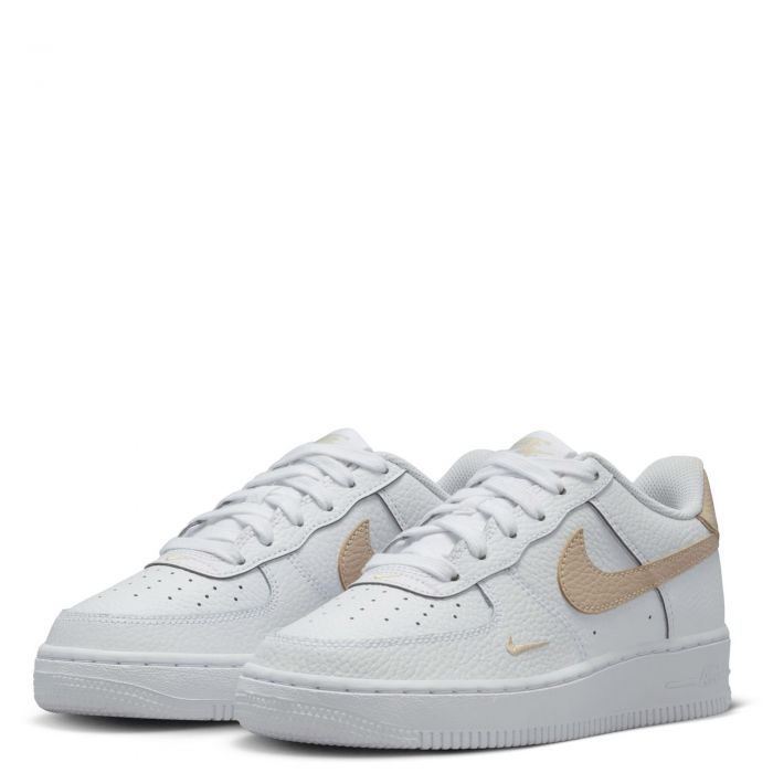 Grade-School Nike Air Force 1 White/Rattan