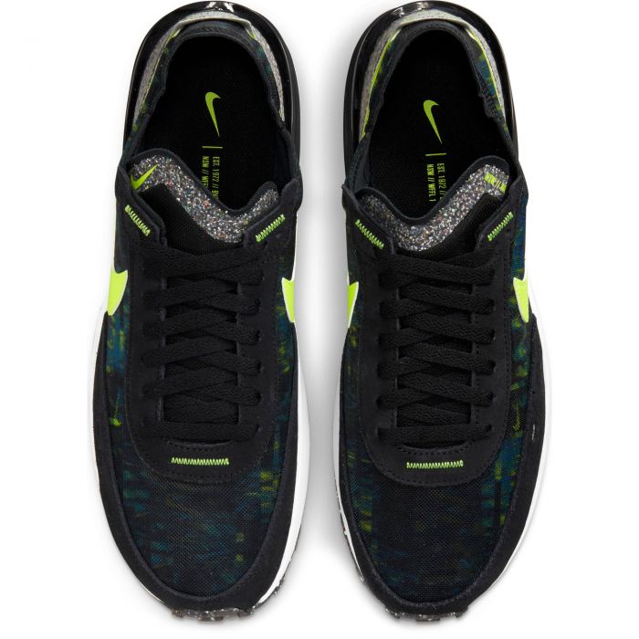 nike waffle one black volt