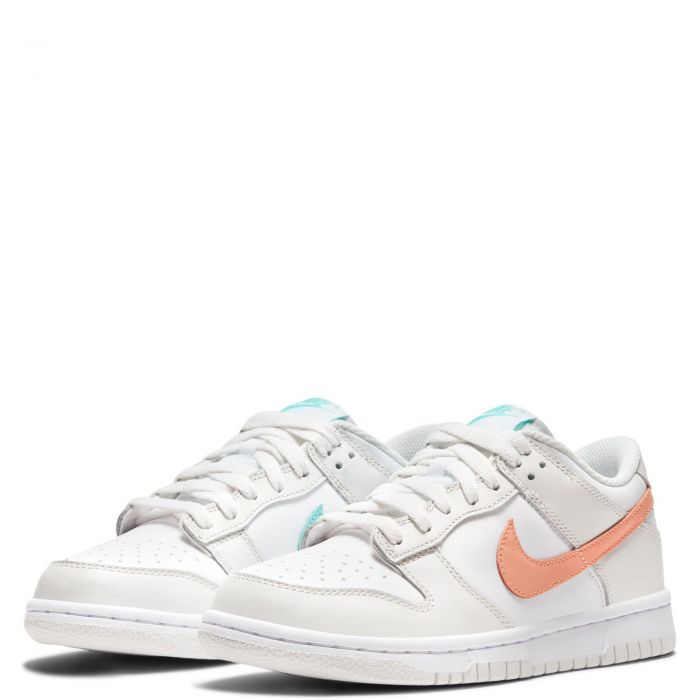 Grade-School DUNK LOW WHITE/CRIMSON BLISS-PLATINUM TINT