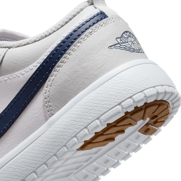 Pre-School Jordan 1 Low Alt White/Midnight Navy-Neutral Grey