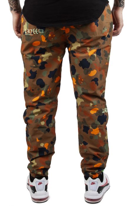 Panda Roots Camo Track Pants Brown