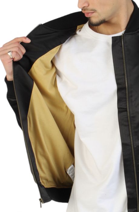 Lightweight Satin Bomber Vegas Golden Knights Black