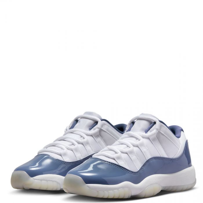 Grade School Air Jordan 11 Retro Low White/Midnight Navy-Diffused Blue