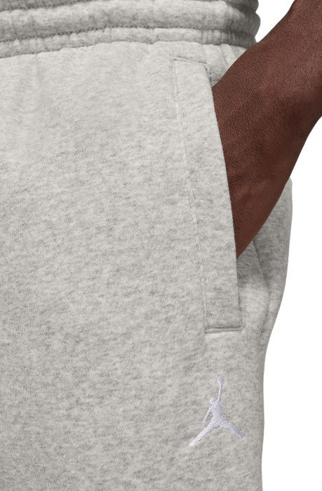 Brooklyn Fleece Oversized Open-Hem Pants Grey Heather/White