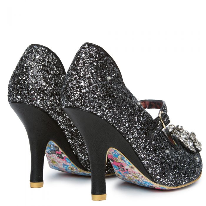 Shimmer Black Light Up High Heel BLACK