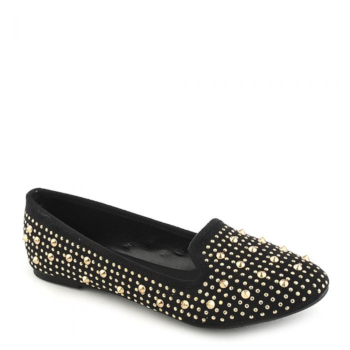 Mindy-AS Casual Flat Shoe Black/Gold