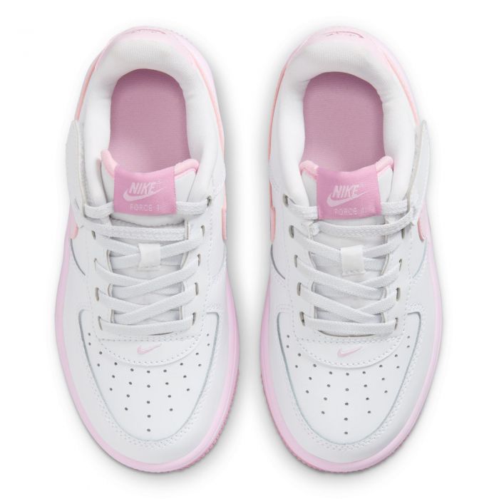  Pre-School Force 1 Low EasyOn White/Pink Foam-Elemental Pink