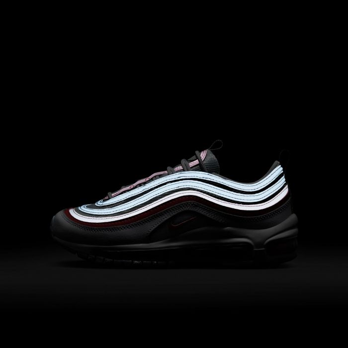 NIKE Grade School Air Max 97 WHITE/CORAL CHALK-PHOTON DUST-INDIGO HAZE ...