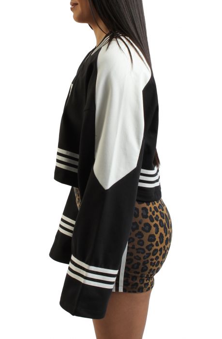 Blocking Crewneck Sweatshirt Black / Off White