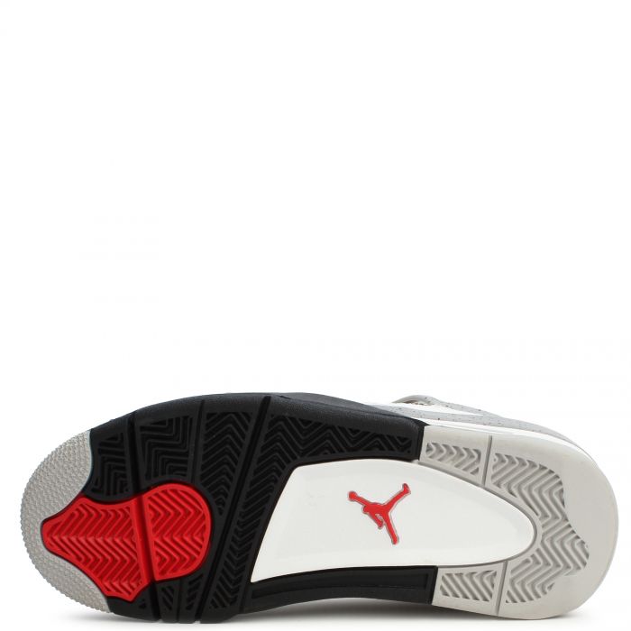 Grade-School Air Jordan 4 Retro Summit White/Fire Red-Cement Grey-Black
