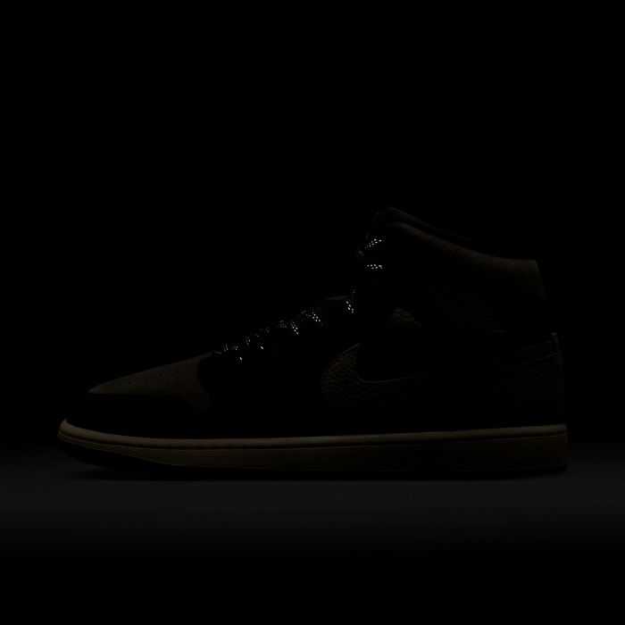 Air Jordan 1 Mid SE Black/Olive Grey-Lt Wild Mango